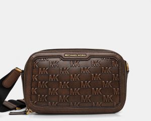 Kožená taška Michael Kors hnedá farba, 33F5GHDM5L