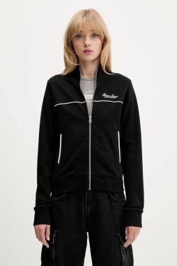 Bavlnená mikina Guess Jeans čierna farba, s nášivkou, W5YQ17 K68I4