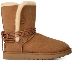 Semišové snehule UGG Bailey Tie hnedá farba, 1171530.CHE