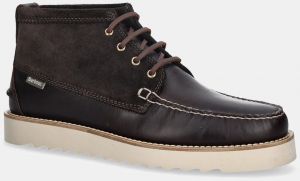 Kožená obuv Barbour Hadston hnedá farba, MFO0822BR35