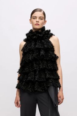 Blúzka Karl Lagerfeld Studio čierna farba, dámska, A4W11041