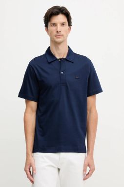 Bavlnené polo tričko Lacoste tmavomodrá farba, jednofarebné, DH5928