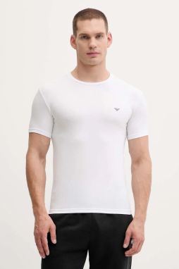 Tričko Emporio Armani Underwear pánske, biela farba, s potlačou, EM000379 AF14133