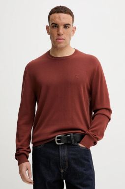 Sveter Calvin Klein oranžová farba, ľahký, LV040BM356