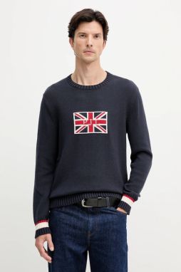 Bavlnený sveter Pepe Jeans tmavomodrá farba, PM7000018