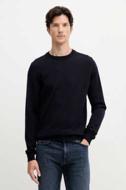 Vlnený sveter Trussardi tmavomodrá farba, ľahký, M0058000007N