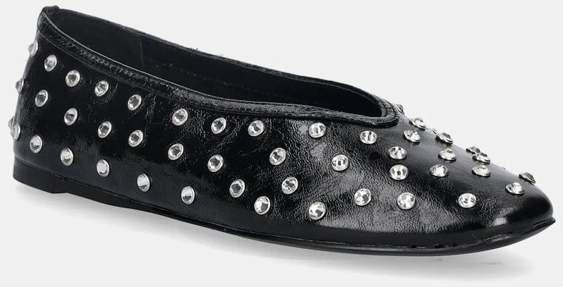 Kožené balerínky Steve Madden Leni-S čierna farba, 11004872