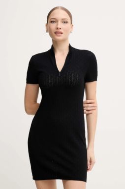 Šaty Calvin Klein Jeans čierna farba, mini, priliehavé, LV044D309G