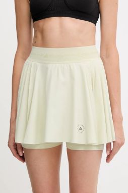 Športová sukňa adidas by Stella McCartney béžová farba, mini, áčkový strih, JW4573