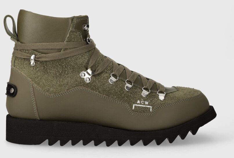 Semišové topánky A-COLD-WALL* ALPINE BOOT Alpine Boot pánske, zelená farba ACWUF093