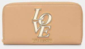 Peňaženka Love Moschino dámska, béžová farba, JC5664PP1