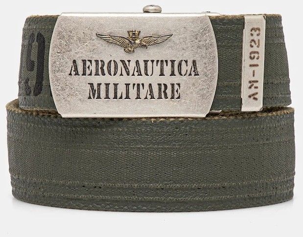 Opasok Aeronautica Militare pánsky, zelená farba, CI317CT3585