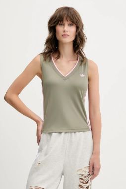 Top adidas Originals V-Neck zelená farba, KD2281