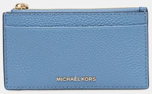 Kožená peňaženka MICHAEL Michael Kors modrá farba, 32F5GJ6D8L