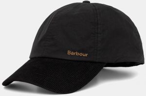 Bavlnená čiapka Barbour Transport čierna farba, MHA0888
