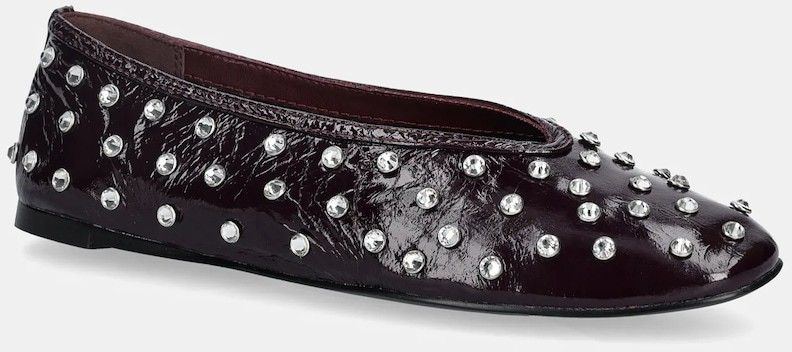 Kožené balerínky Steve Madden Leni-S bordová farba, 11004872