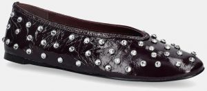 Kožené balerínky Steve Madden Leni-S bordová farba, 11004872