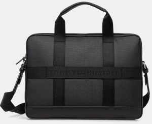 Taška Tommy Hilfiger čierna farba, AM0AM13637