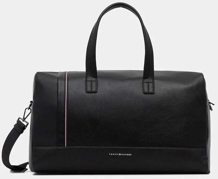 Taška Tommy Hilfiger čierna farba, AM0AM13630