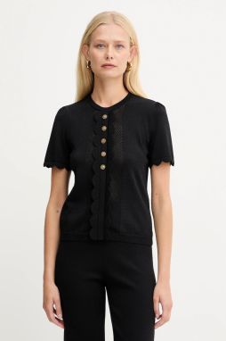 Blúzka Twinset čierna farba, jednofarebná, 252TP3203