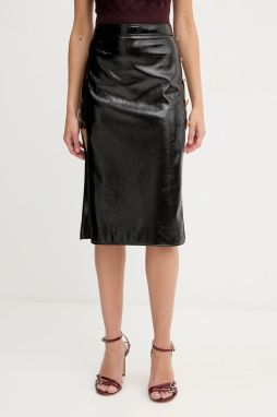 Sukňa Elisabetta Franchi čierna farba, midi, puzdrová, GO12757E2