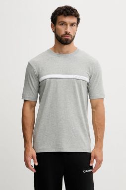 Tričko Calvin Klein Performance pánske, šedá farba, s potlačou, LVGMF5K108