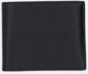 Kožená peňaženka Calvin Klein čierna farba, LV04D1155G