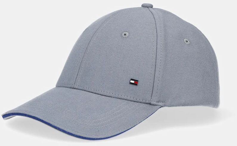 Bavlnená šiltovka Tommy Hilfiger šedá farba, jednofarebná, AM0AM13164