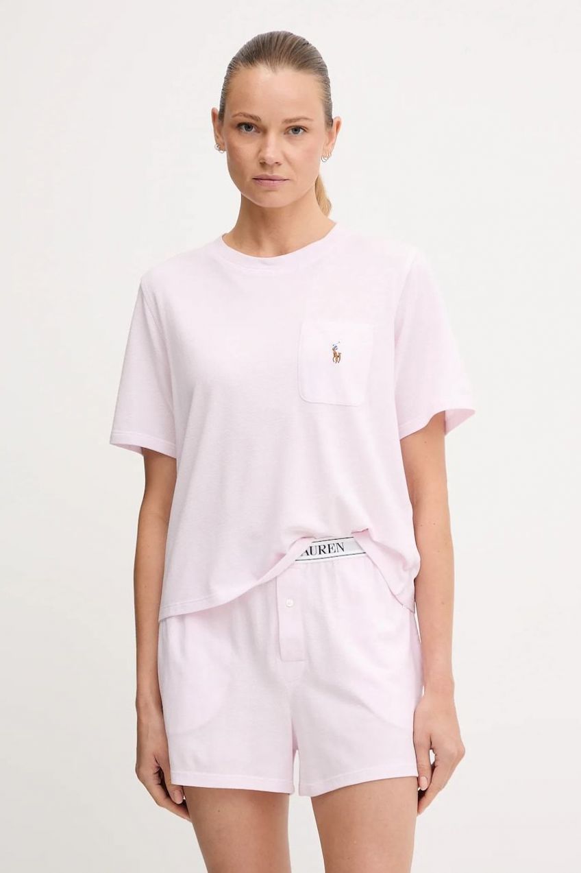Pyžamo Polo Ralph Lauren dámske, ružová farba, 4P0205