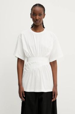 Bavlnené tričko MM6 Maison Margiela dámske, biela farba, S52GC0335