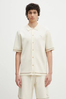 Košeľa Filling Pieces Classic béžová farba, voľný strih, s klasickým golierom, 91222209936