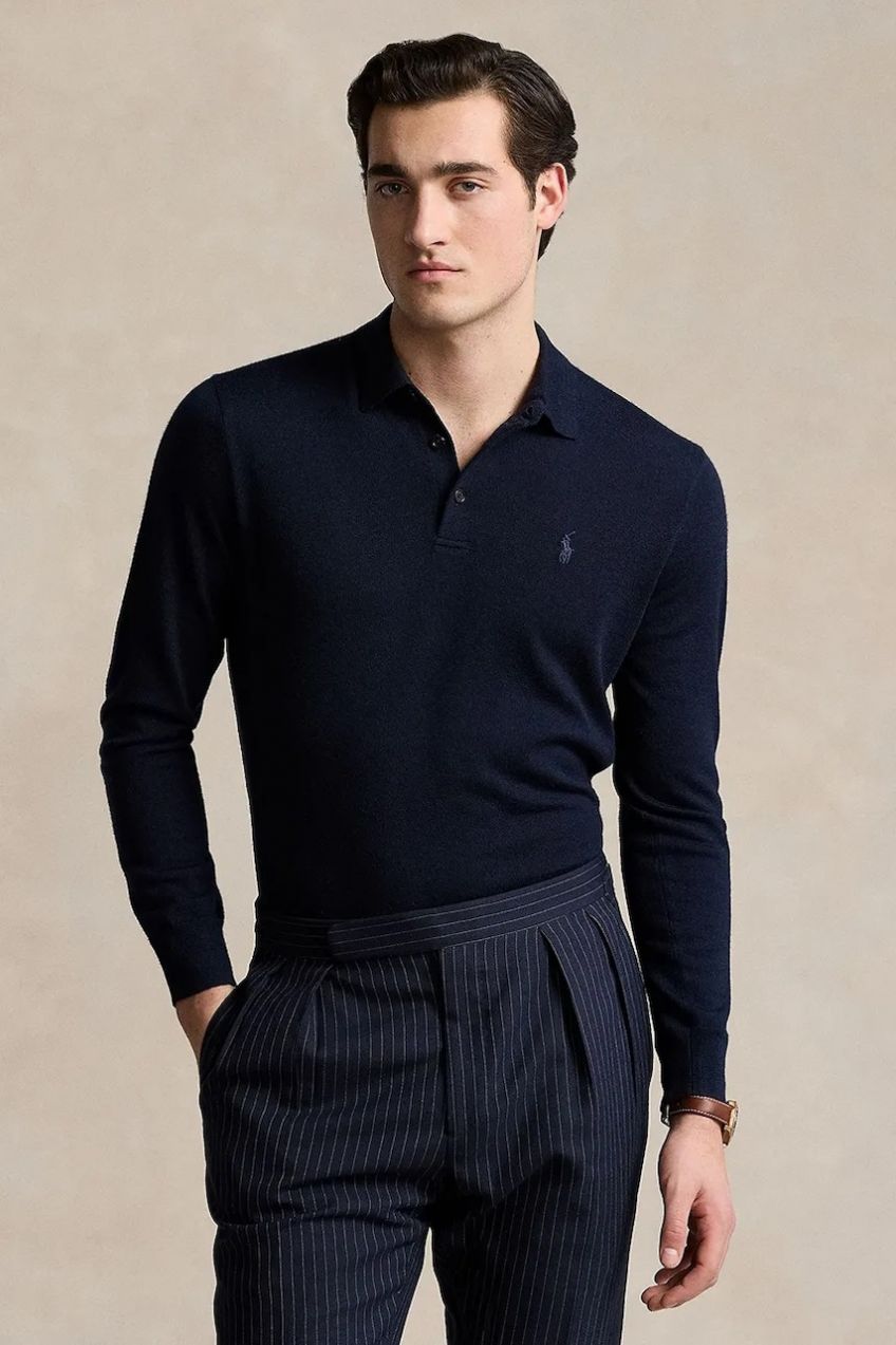 Sveter Polo Ralph Lauren tmavomodrá farba, 710941104