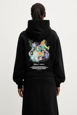 Mikina Coperni x Disney Collector čierna farba, s kapucňou, vzorovaná, DJS15F5018C