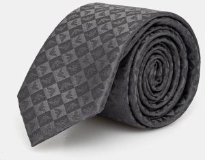 Hodvábna kravata Emporio Armani šedá farba, 340049 2R612