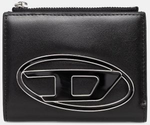 Kožená peňaženka Diesel 1DR 1DR BI-FOLD ZIP II čierna farba, X09888.PR818