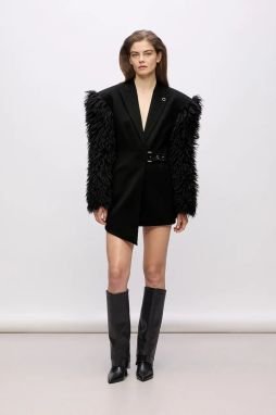 Šaty Karl Lagerfeld Studio čierna farba, mini, priliehavé, A4W13061