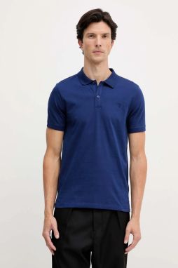 Bavlnené polo tričko Trussardi tmavomodrá farba, jednofarebné, G5008000025N