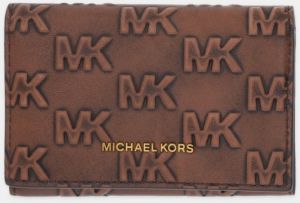 Kožená peňaženka Michael Kors hnedá farba, 39F5GHDD6L