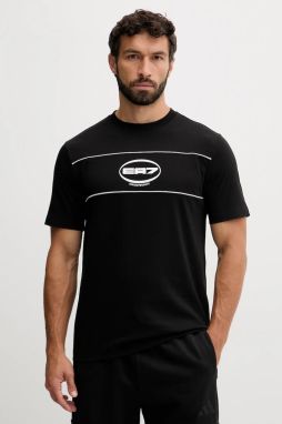 Tričko EA7 Emporio Armani pánske, čierna farba, s potlačou, AF16548.7M000984