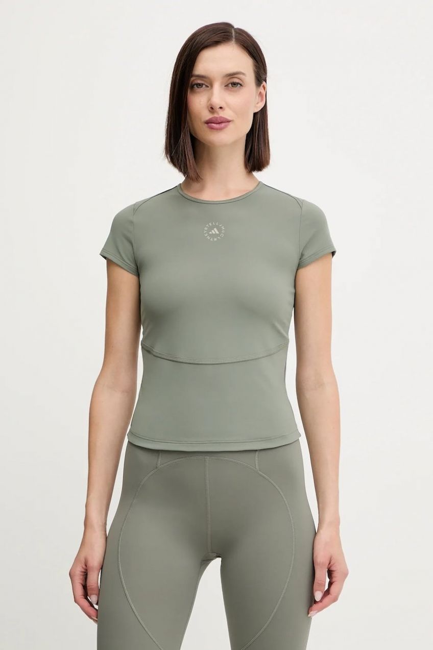 Tréningové tričko adidas by Stella McCartney zelená farba, JW4564