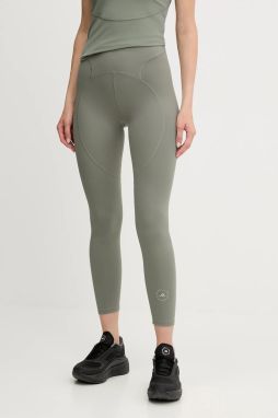 Tréningové legíny adidas by Stella McCartney Tpr 7/8 zelená farba, jednofarebné, JW4555