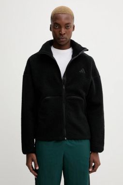 Fleecová mikina adidas City Tech čierna farba, jednofarebná, KB1197