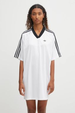 Šaty adidas Originals Jacquard Dress biela farba, mini, oversize, KB8153