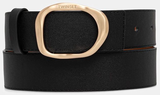 Obojstranný opasok Twinset čierna farba, 252TA402A
