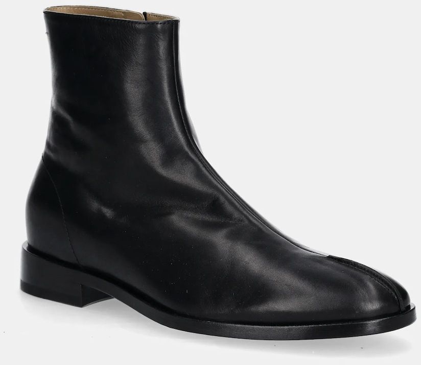 Kožené topánky MM6 Maison Margiela čierna farba, SH1WU0011.P5000.T8013