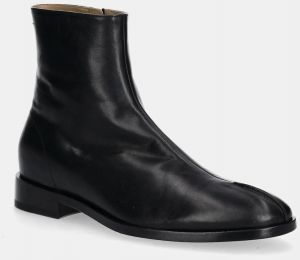 Kožené topánky MM6 Maison Margiela čierna farba, SH1WU0011.P5000.T8013