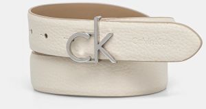 Kožený opasok Calvin Klein dámsky, béžová farba, K60K613073