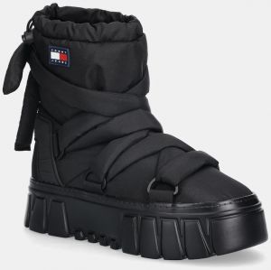 Snehule Tommy Jeans TJW CHUNKY SNOW BOOT NYLON čierna farba, EN0EN02842