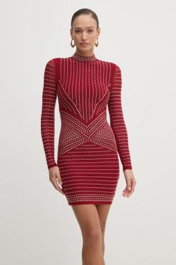 Šaty Marciano Guess KRISTAL bordová farba, mini, priliehavé, 5RGK30 6218A