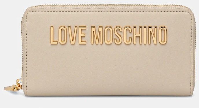 Peňaženka Love Moschino dámska, béžová farba, JC5611PP1